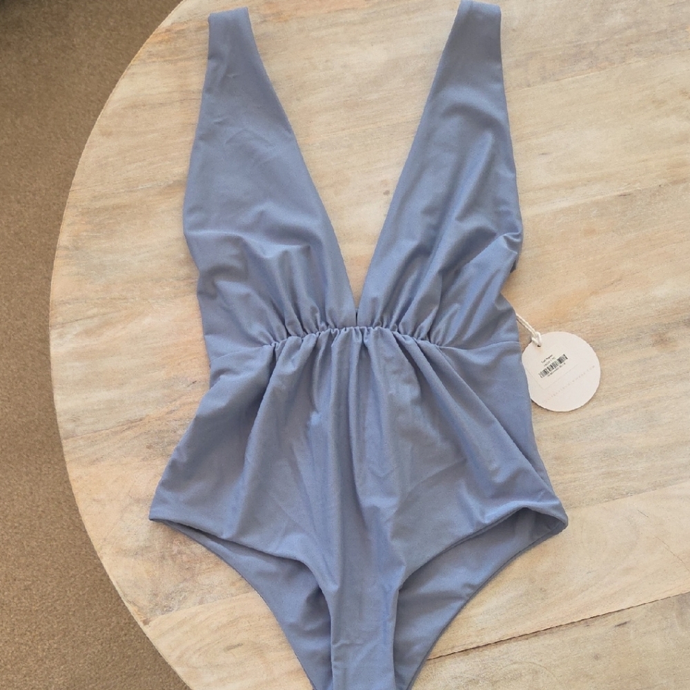 Tori Praver Kids Light Blue Bodysuit
